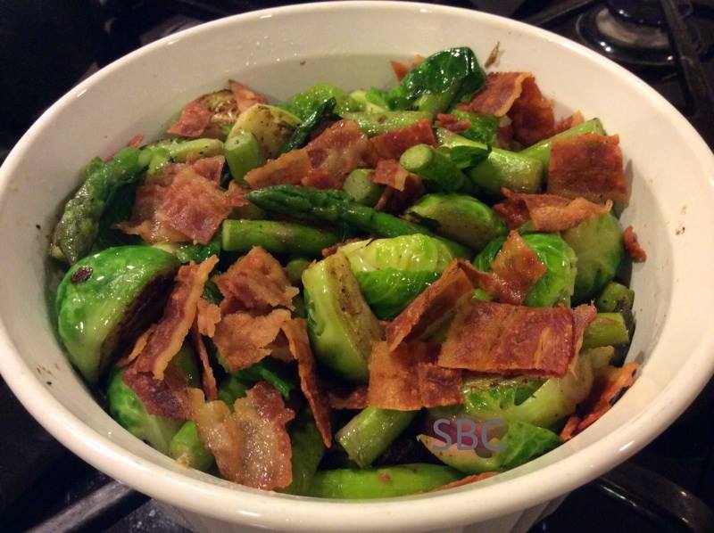 Move it and lose it. ASPARAGUS BRUSSEL SPROUT DELIGHT