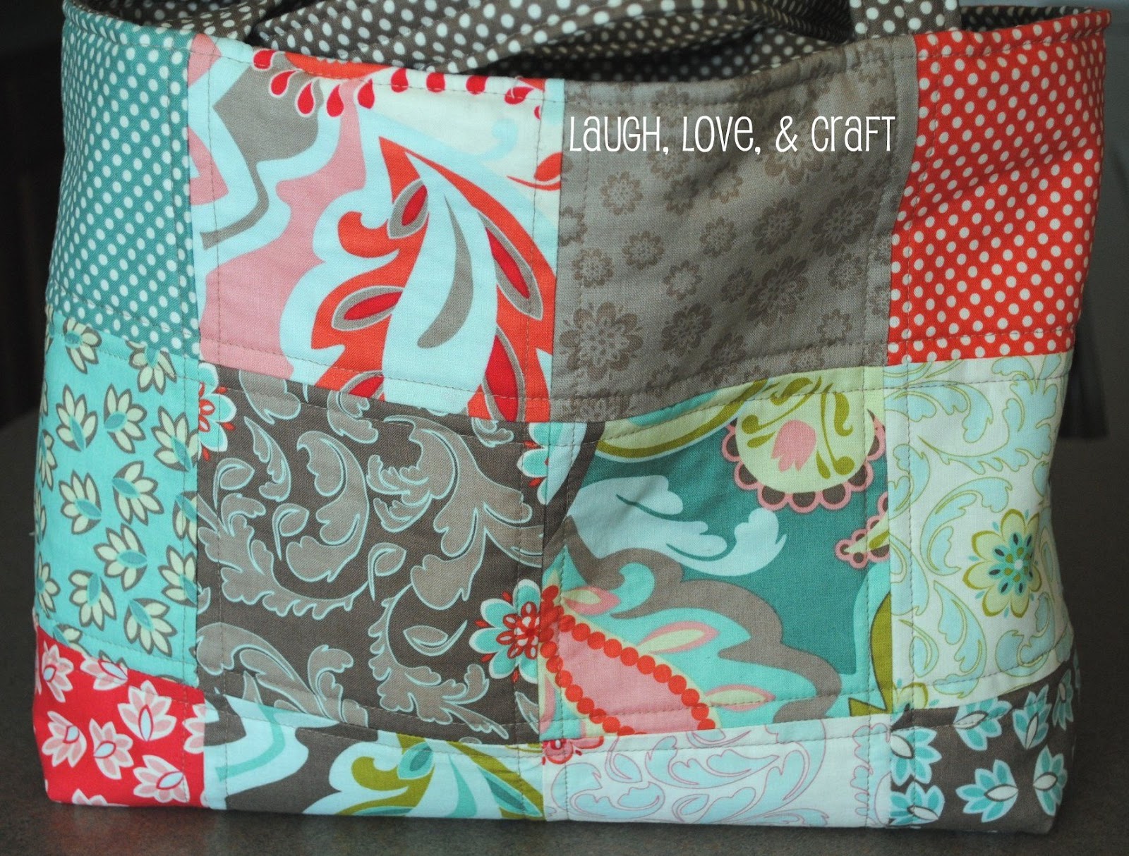 Laugh, Love, and Craft DIY Quilted Tote Bag
