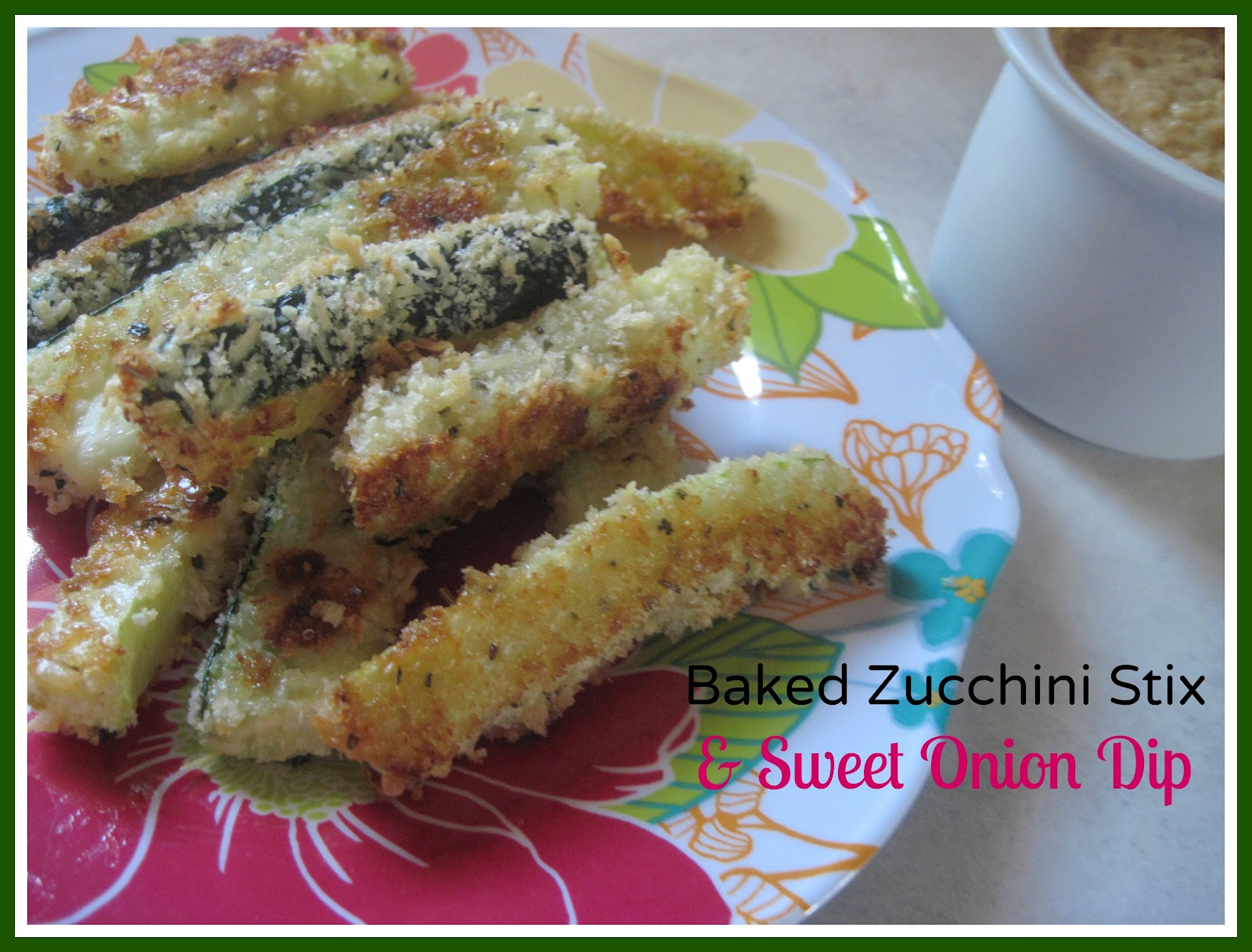 Baked Zucchini Sticks And Sweet Onion Dip