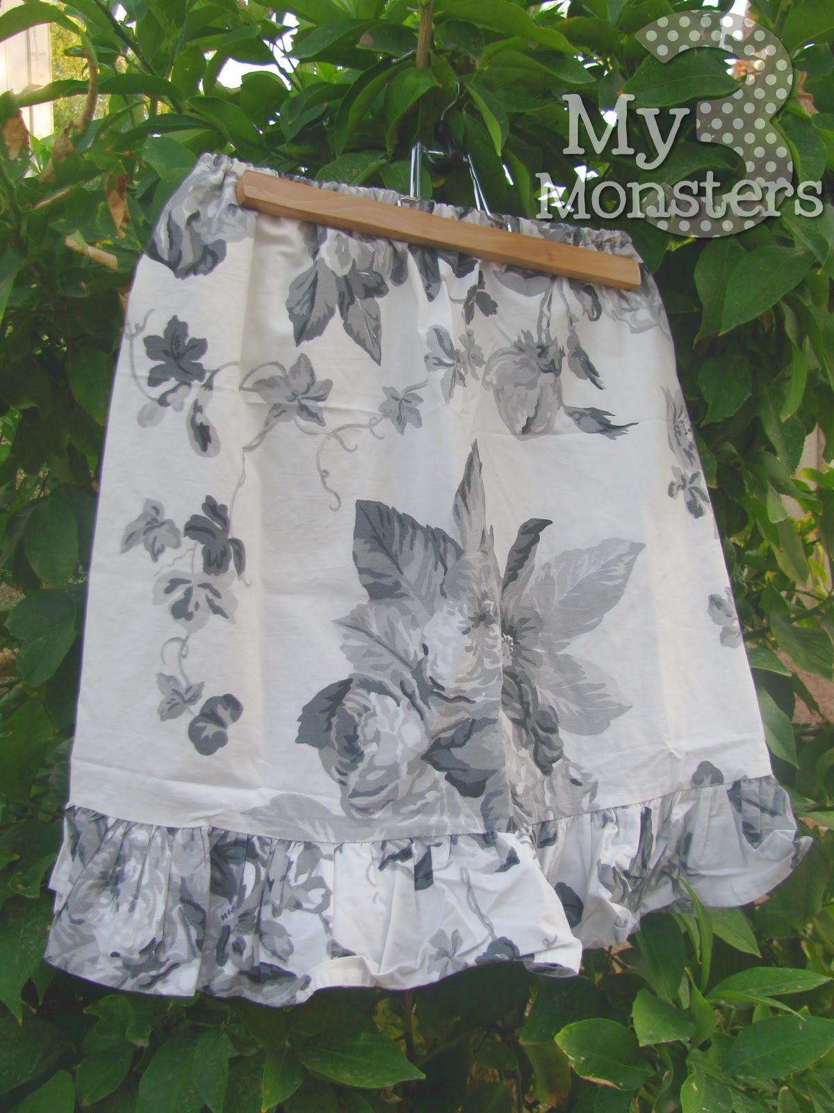My 3 Monsters Day 12 Pillowcase Skirt