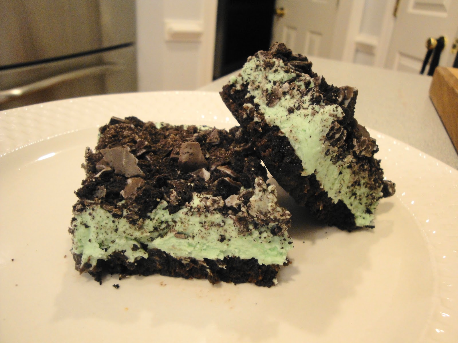 On Shea's Table Thin Mint Fudge Brownies
