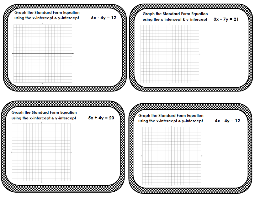 The Math Magazine Linear Equations Standard Form Graphing Intercepts