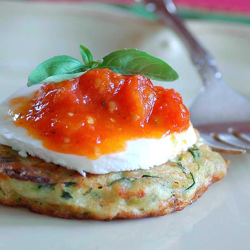 Savoring Time in the Kitchen Zucchini Fritters with Mozzarella and