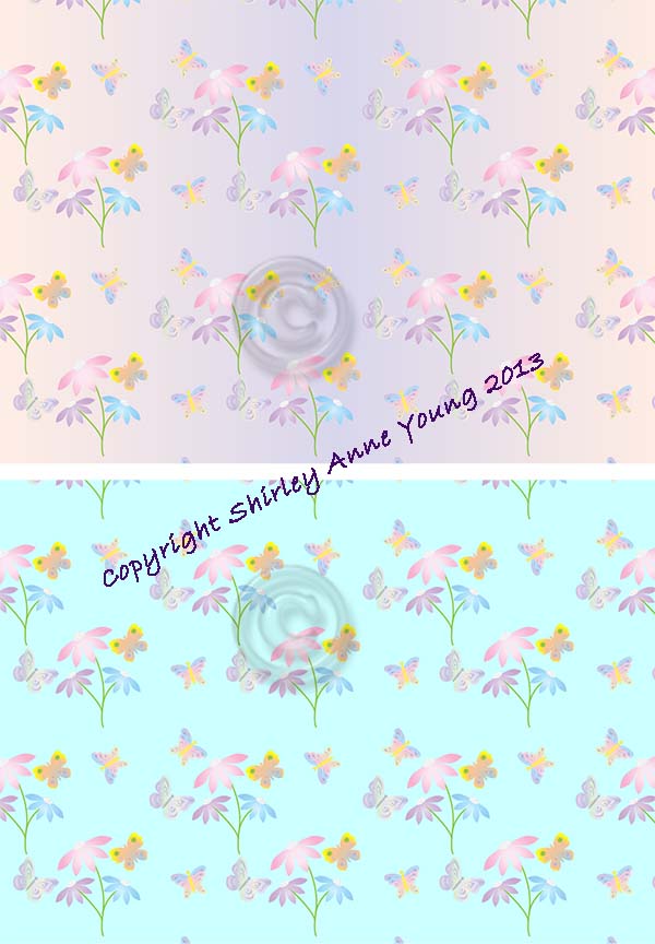 Shirley's Cards Flowers & Butterflies Backing Papers Freebie