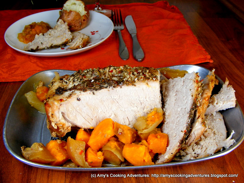 Crockpot Pork Roast with Apples & Sweet Potatoes