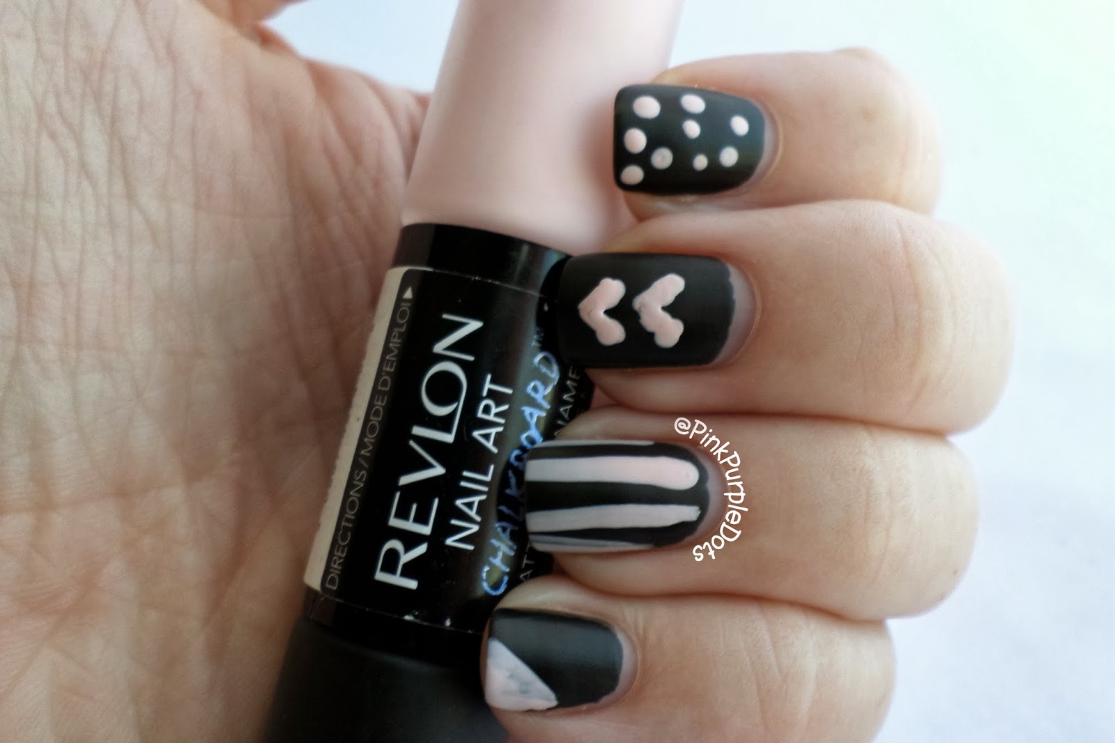 Pink & Purple Dots Revlon Chalkboard Nails