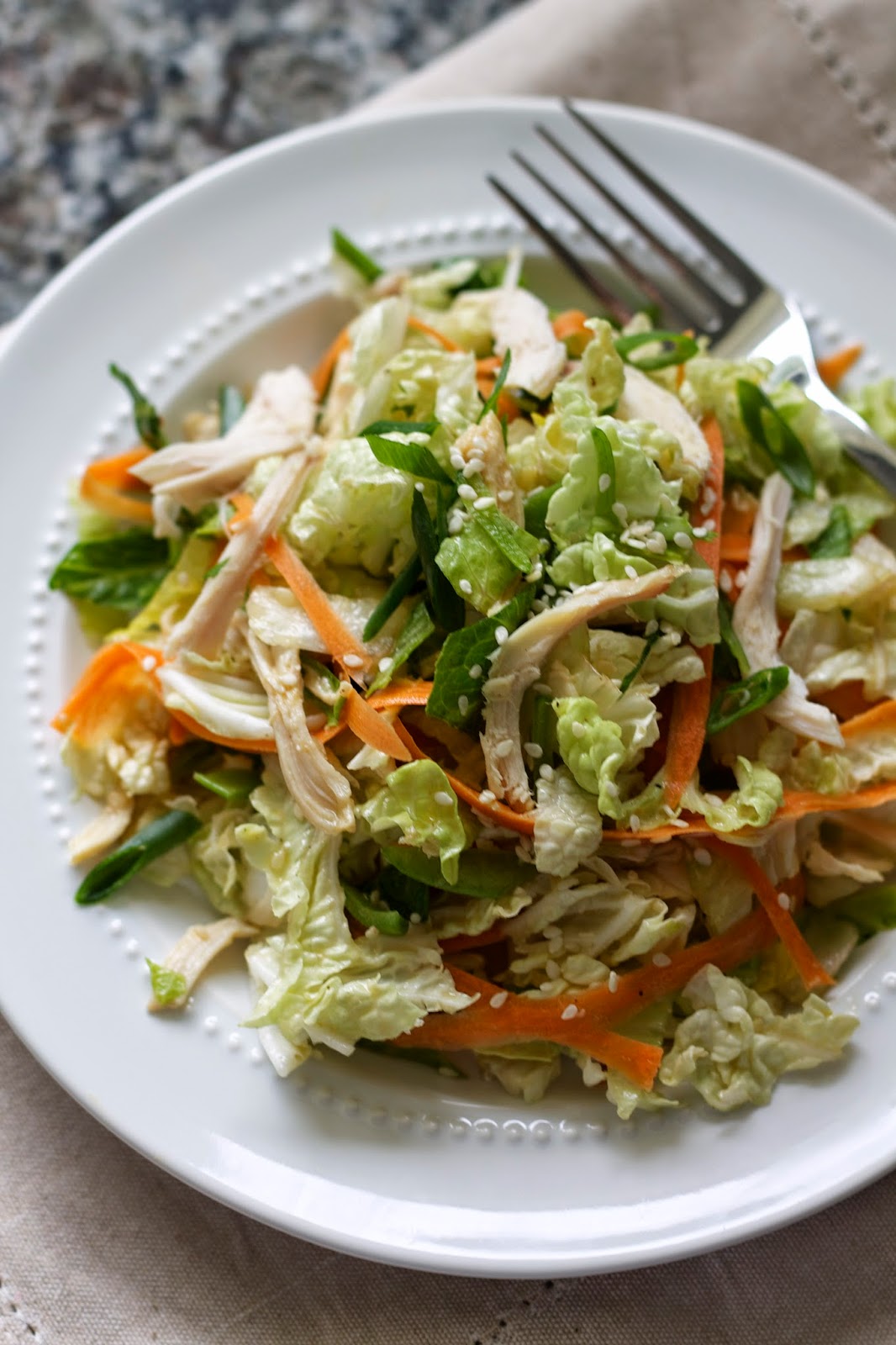 YOUNG AND ENTERTAINING CHINOIS CHICKEN SALAD WITH CHINESE MUSTARD