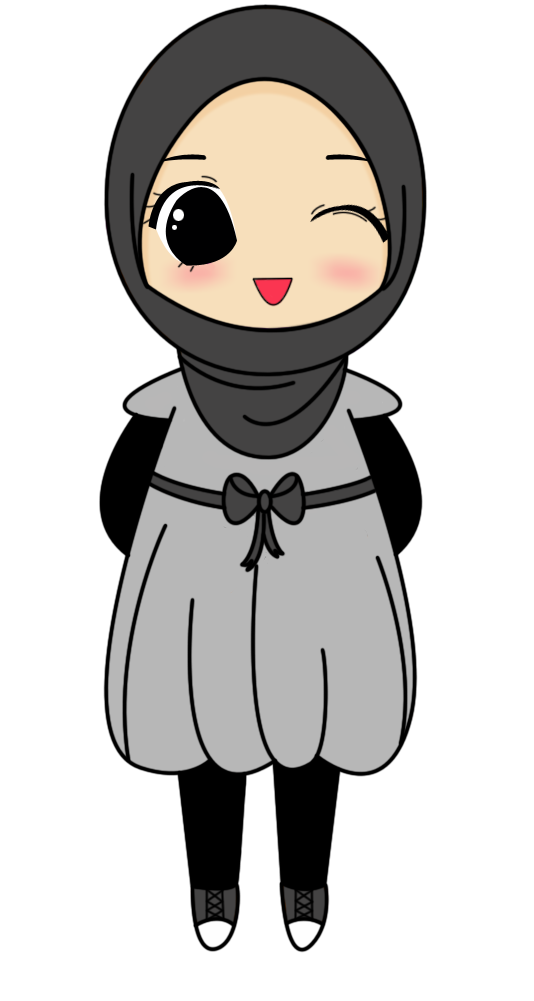 Grey Muslimah Cartoon | mauL's