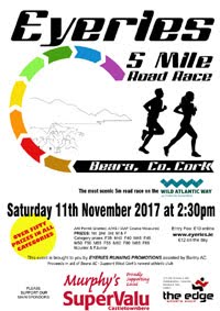 Eyeries 5 mile in West Cork...Sat 11th Nov 2017