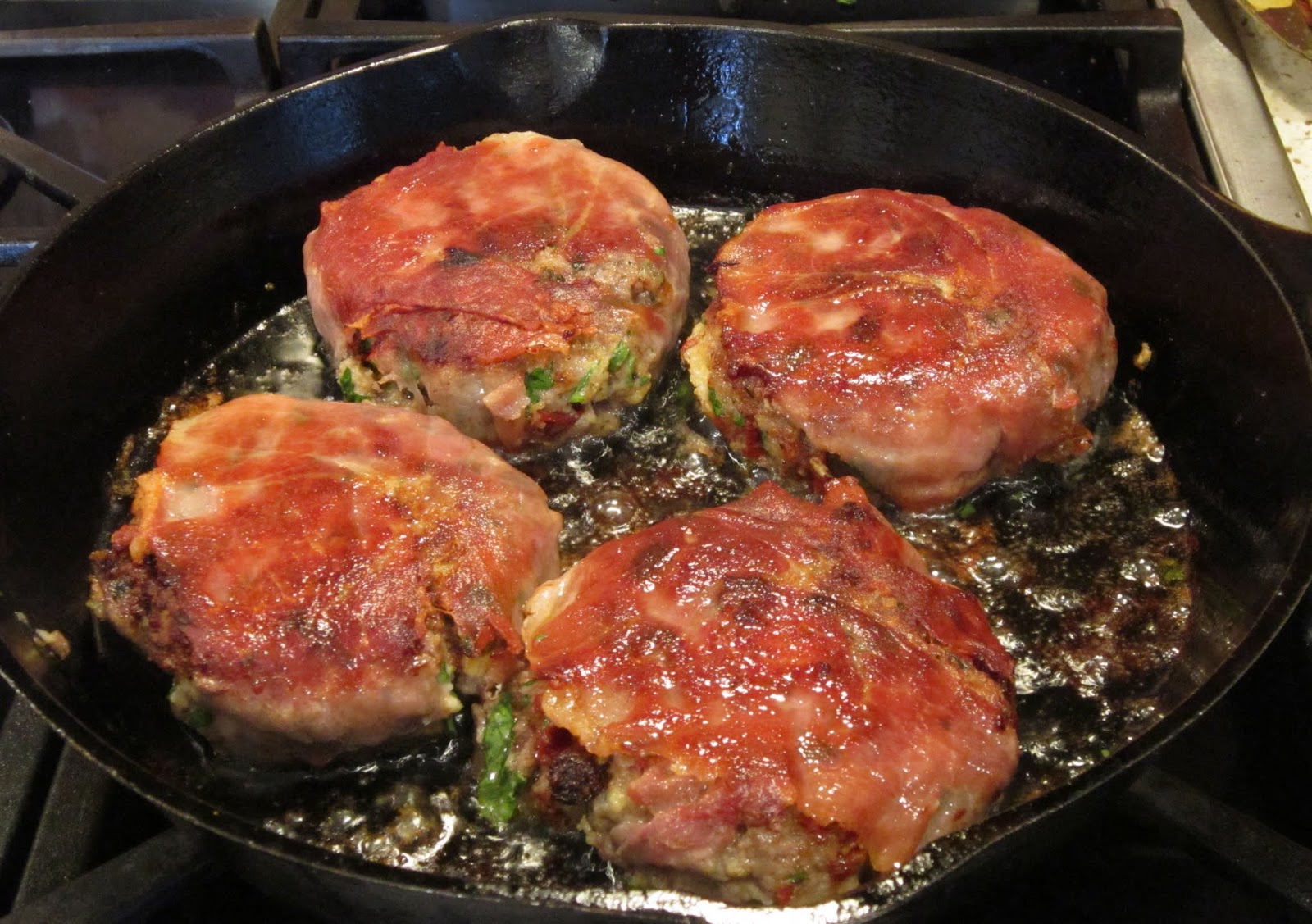 The Italian Next Door Prosciutto Wrapped Lamb Burgers