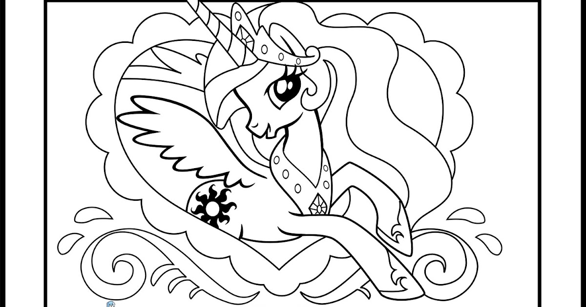 My Little Pony Princess Celestia Coloring Pages | Team colors