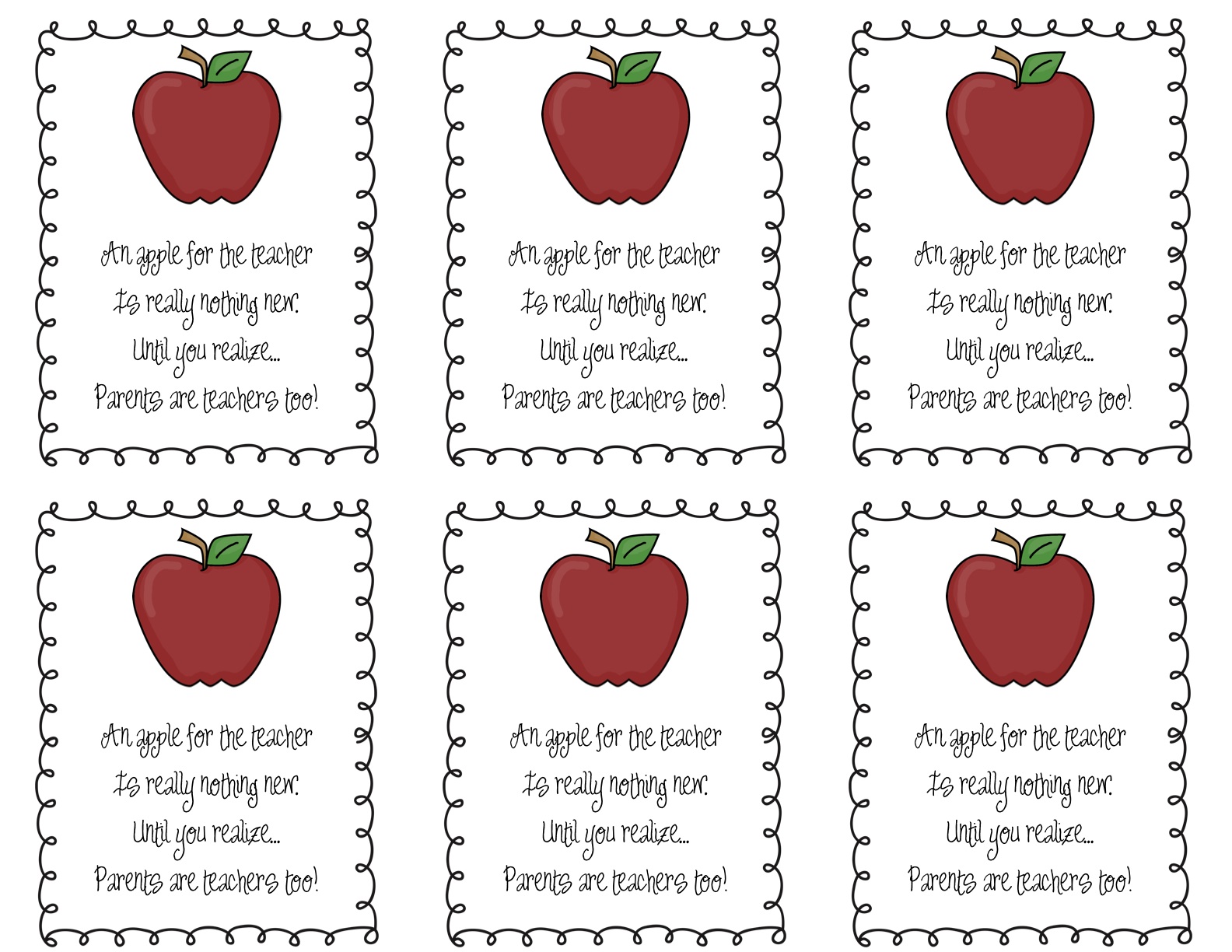 Two Can Do It Apples for the Parents