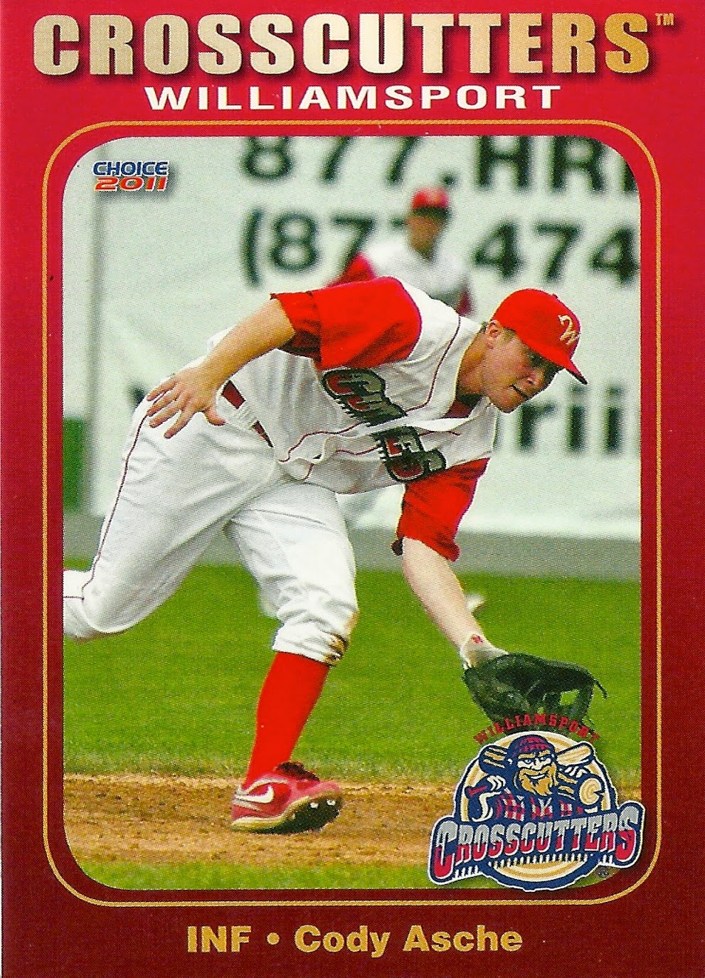 The Phillies Room 2011 Choice Williamsport Crosscutters 17 Cody Asche