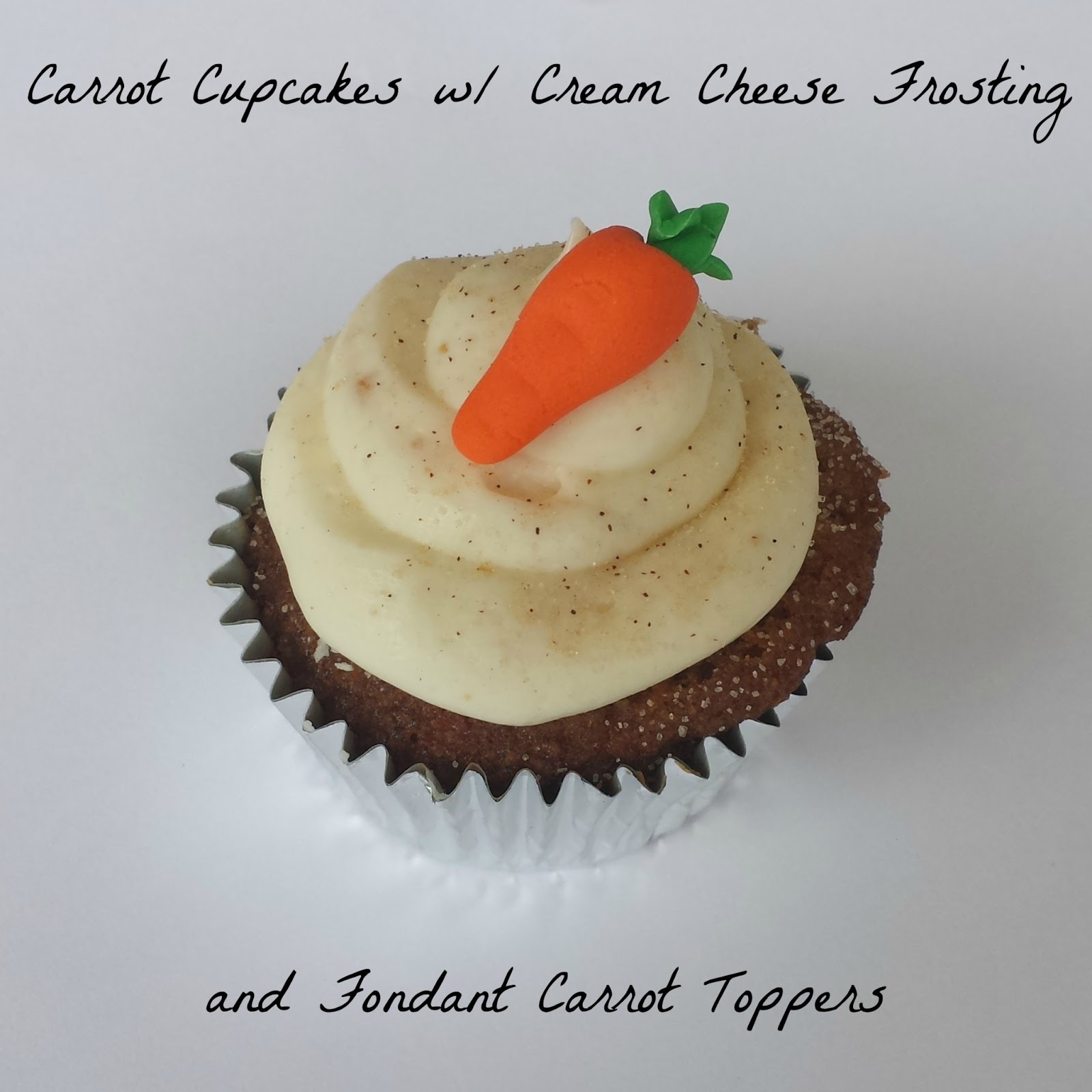 Haley's Daily Blog Carrot Cupcakes w/ Cream Cheese Frosting and Fondant Carrot Tutorial