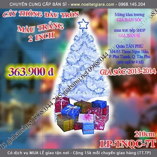 Nằm+Mơ+Thấy+Rắn+Cắn Cây thông đầu tròn màu trắng 2 IN cao 2.1m, cây thông noel ...