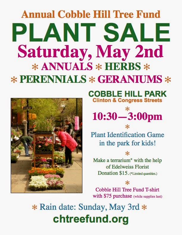 Cobble Hill Tree Fund’s Annual Plant Sale May 2nd Cobble Hill