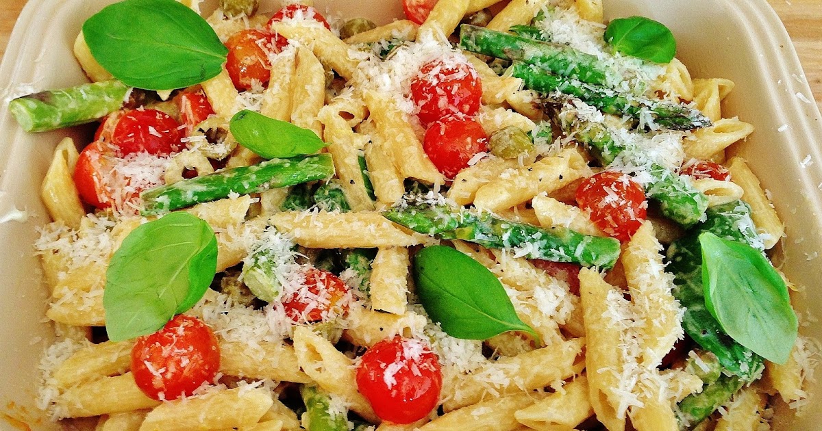 the Best Recipes Penne with Asparagus, Olives & Tomatoes