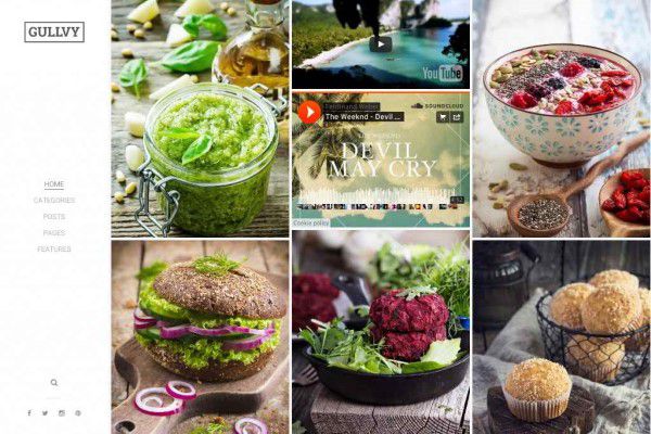 Gullvy wordpress theme for food blog