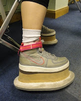 platforms shoes to raise puppeteer up