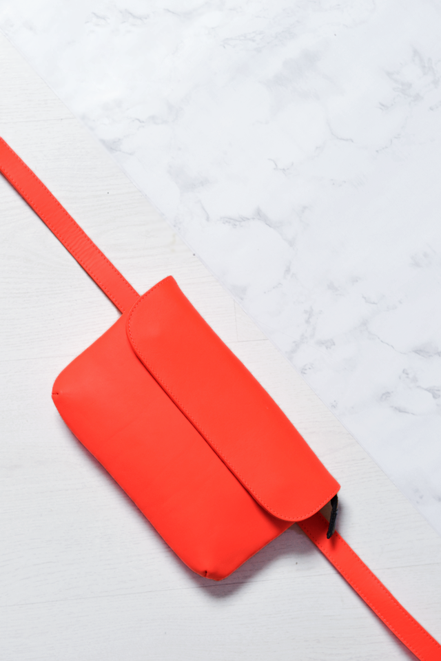 bright orange bum bag