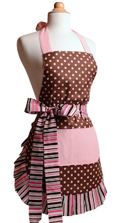 Cute brown and pink apron