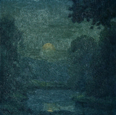 Nocturn. Night scene painting from the Ozarks in Missouri, by Frank Nuderscher. Courtesy WikiCommons.  