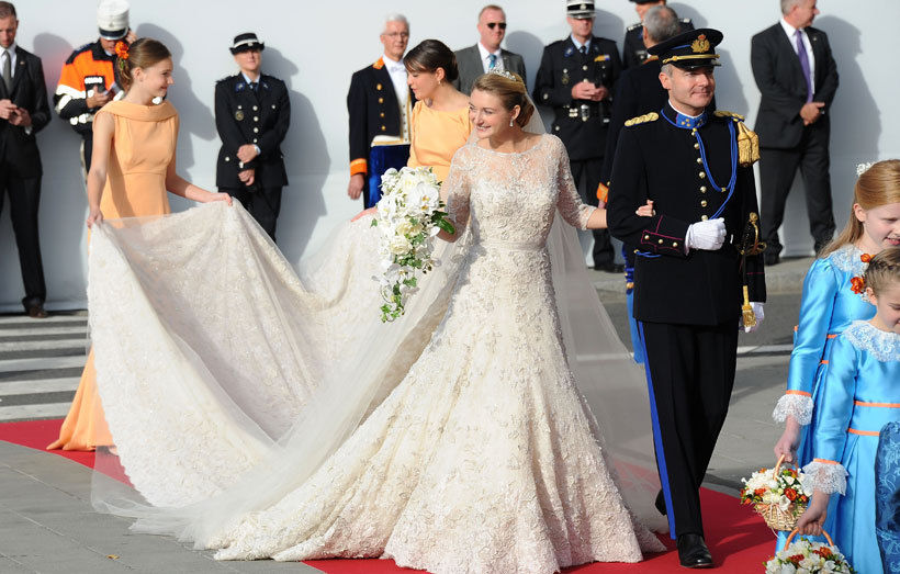 Princess Stéphanie Of Luxembourg Cathedral Wedding Gown And Tiara The Gown Is Costum Made Of Course And Was Designed By Mr Saab Himself Elie New Princess An A Line Ivory With Little Bit Mermaid