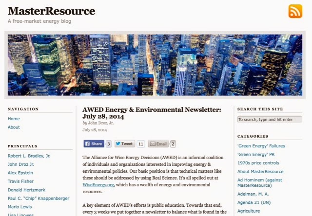 July 28, 2014: @ Alliance for Wise Energy Decisions (AWED)