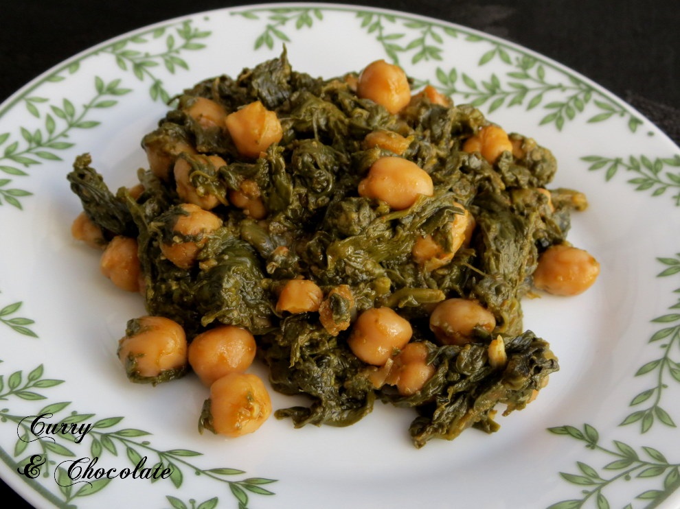 Cooking in English (o intentándolo) Spinach with chickpeas Espinacas con garbanzos