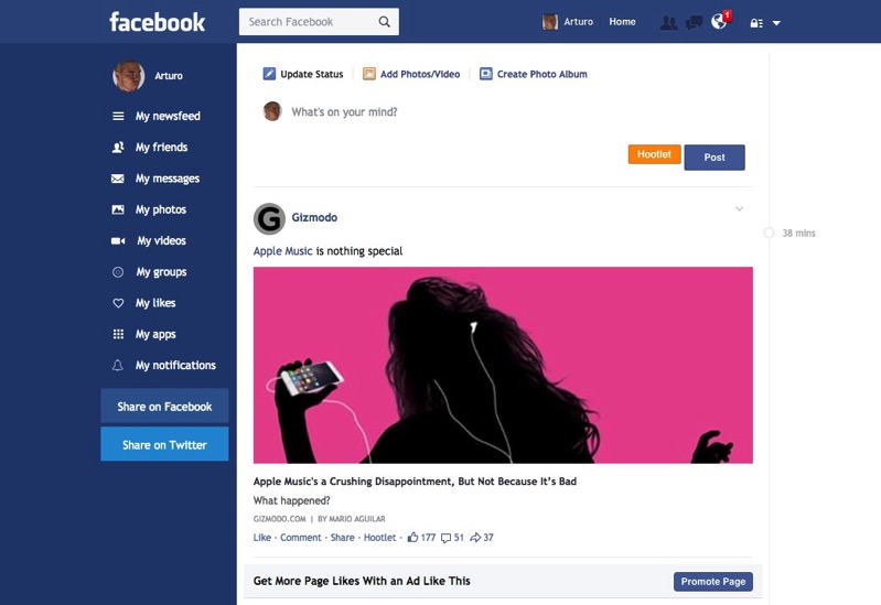 Facebook Flat La extensión para Google Chrome