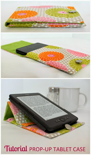 Prop-Up TabletProp-Up Tablet Case | Step-by-step directions how to sew an envelope case, custom fit to cover ANY size tablet with a prop-up stand built right into the flap. | The Inspired Wren Case | Step-by-step directions how to sew an envelope case custom fit to cover ANY size tablet with a prop-up stand built right into the flap. | The Inspired Wren