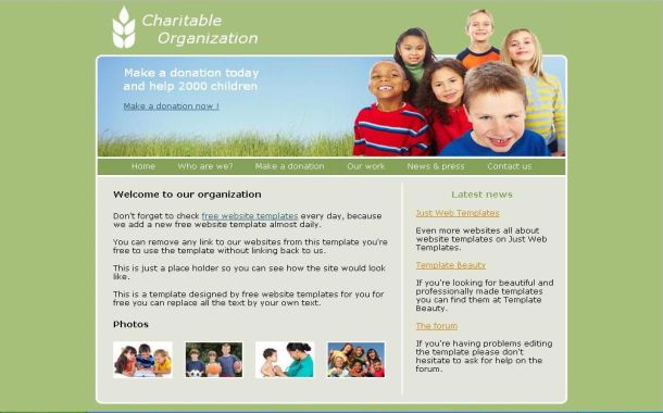 Free Green Charity Foundation CSS Web Template Free Green Charity Foundation CSS Web Template