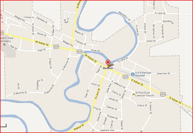 Map Of Blissfield Michigan Tourist Map Of English