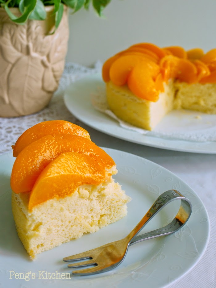 Peng's Kitchen Peach Yogurt Cotton Cake