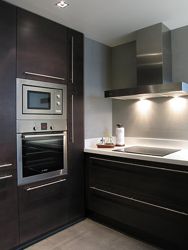 Decoration, cocinas, cocinas integrales: cocina con el gris como fondo Imagenes de cocinas gris y blanca