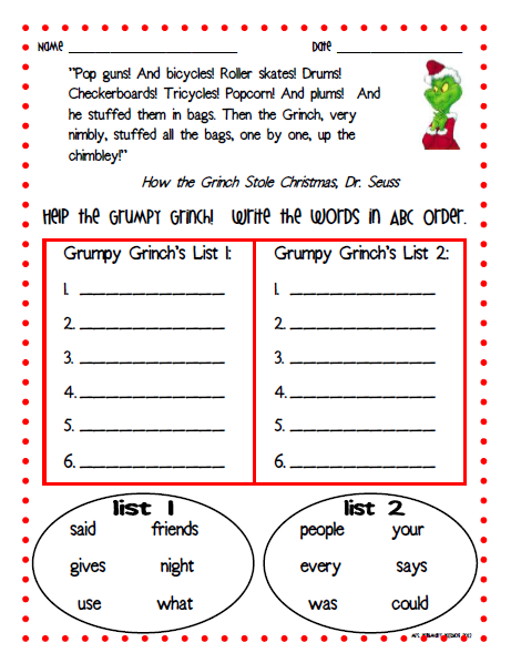 Mrs. Brinkman's Blog: How the Grinch Stole Christmas