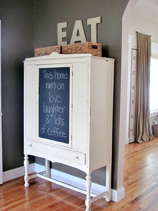 Emérita Desastre: Decoración: Renovar los muebles con pintura de pizarra