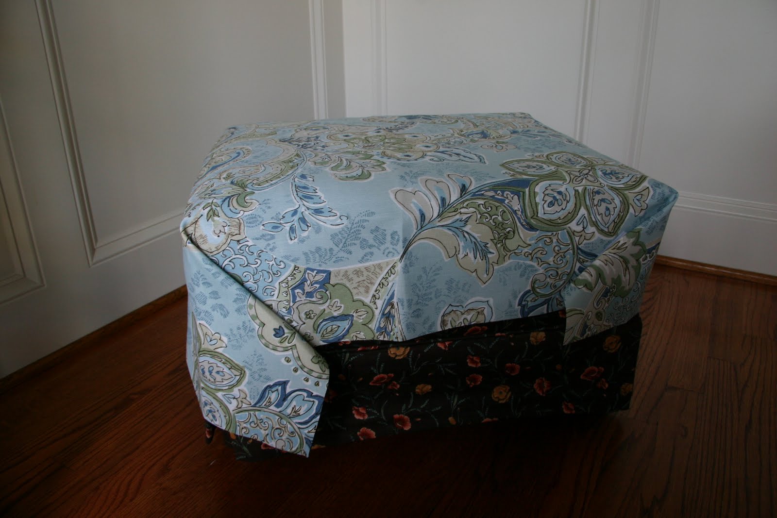 Cottage Blue Designs Two Hour Ottoman Slipcover Project