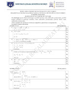 Barem matematica(tehnologic) - simulare bacalaureat Bucuresti 2013 Barem matematica(tehnologic) - simulare bacalaureat Bucuresti 2013