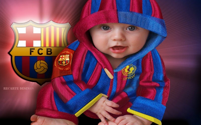 Foto bayi lucu pakai seragam sepak bola barcelona Foto bayi lucu pakai seragam sepak bola barcelona