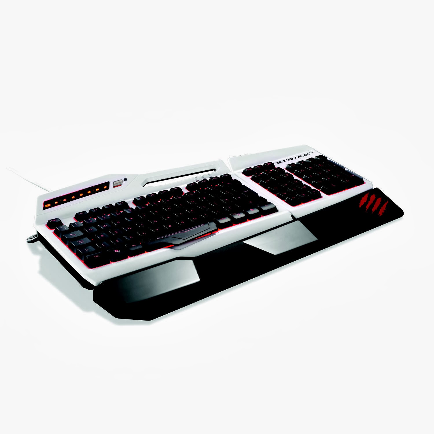 3 Gaming Keyboard for PC Mad Catz S.T.R.I.K.E White 