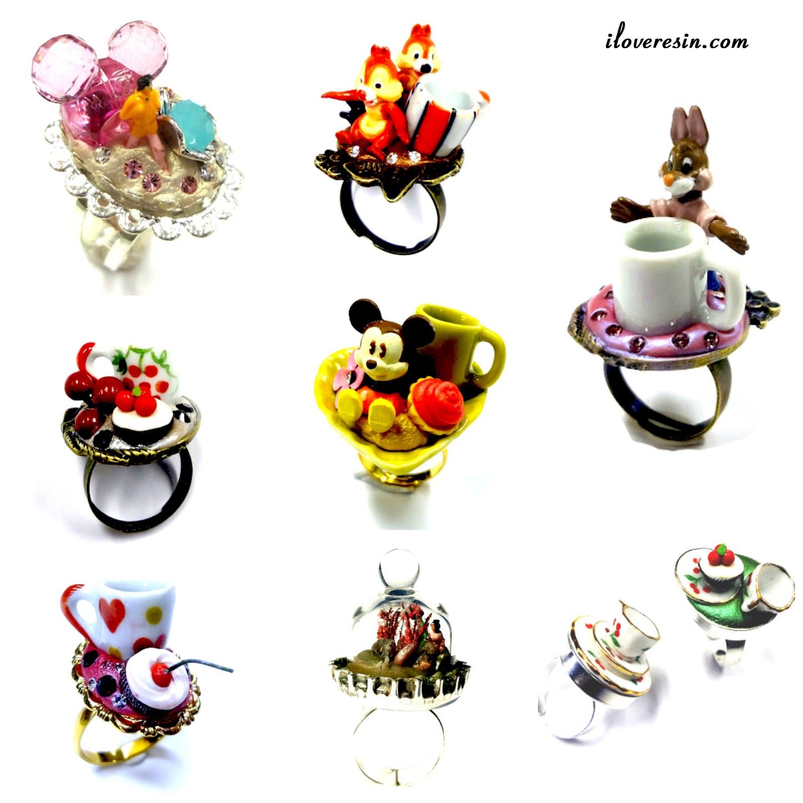 I LOVE RESIN Resin as A Glue Miniature Plate and Dessert Pendant