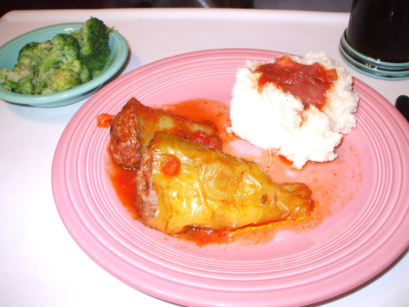 Gray Cardigan Stuffed Banana Peppers in a Crockpot