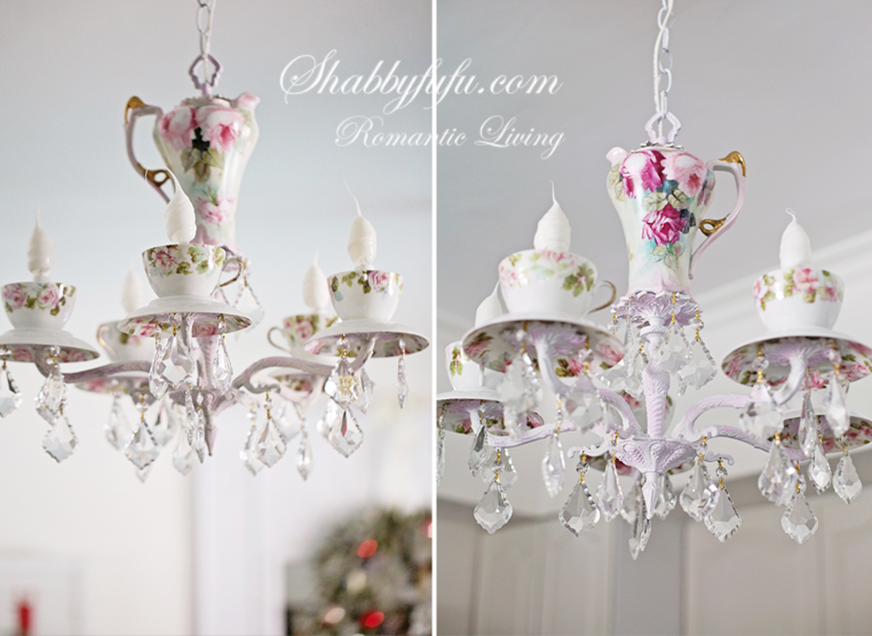 Simple Holiday Mannequin Idea And A New Chandelier Shabbyfufu Com A New Teacup Chandelier Finished For Client Who Recently Moved And This Will Be Her Third One Of Ours Happy About That Love Our Repeat Clients