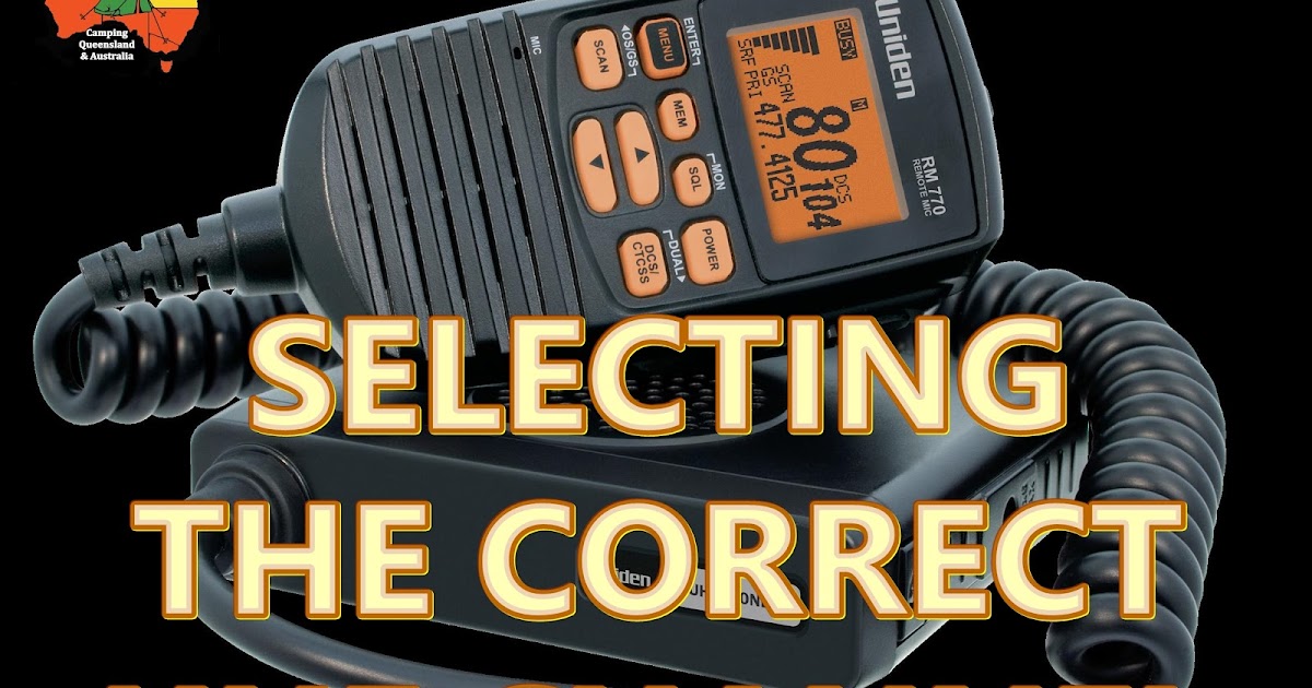Camping Queensland and Australia Selecting UHF Channels