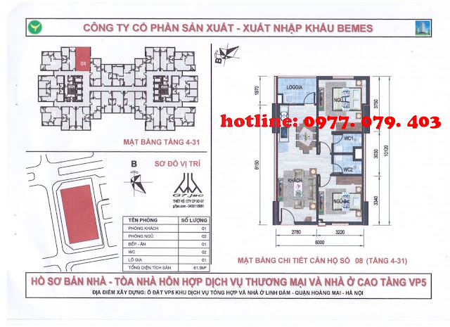 MẶT BẰNG CÁC CĂN HỘ VP5 LINH ĐÀM MẶT BẰNG CÁC CĂN HỘ VP5 LINH ĐÀM