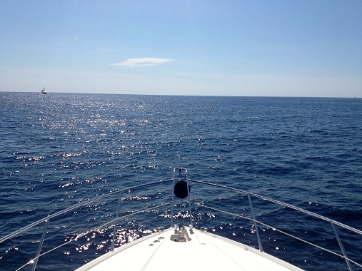 Yacht view at sea