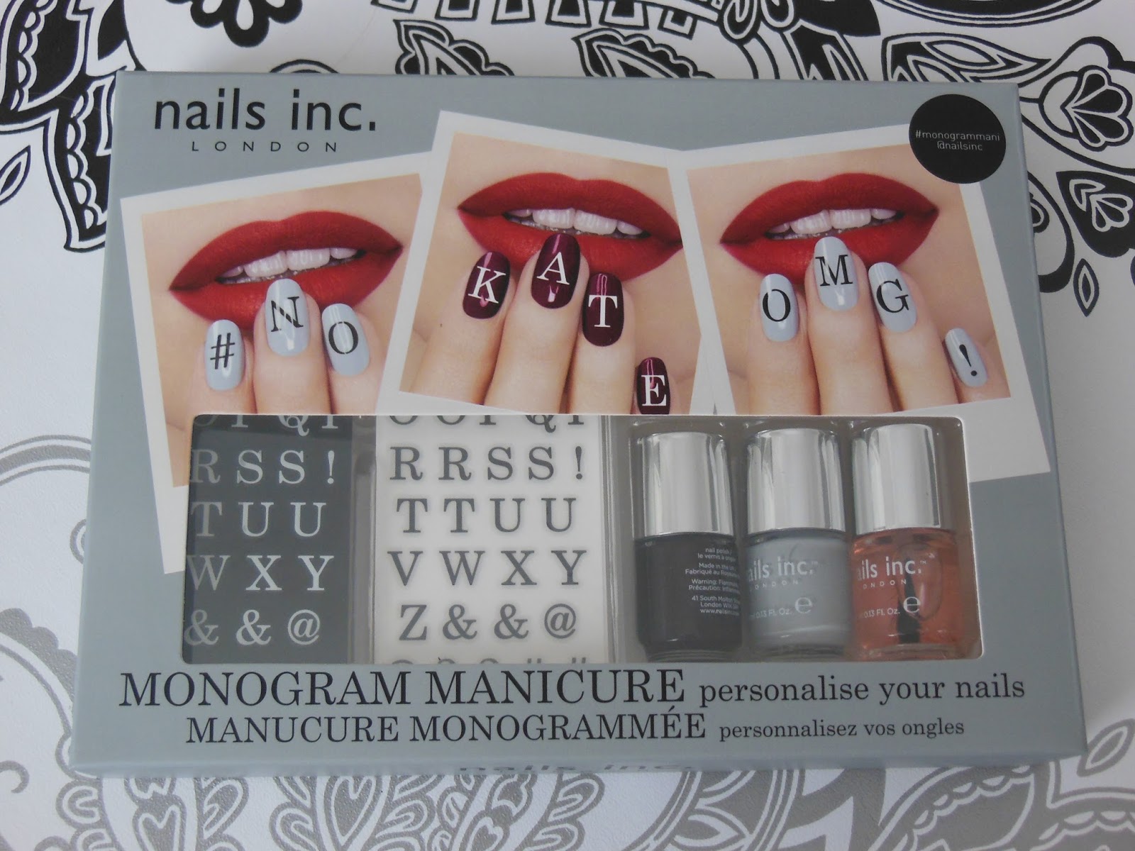 Nails Inc Monogram Manicure Tales of a Pale Face UK beauty blog