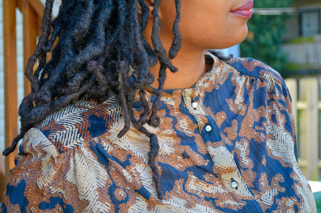 vintage blouse on thrift fashion blog