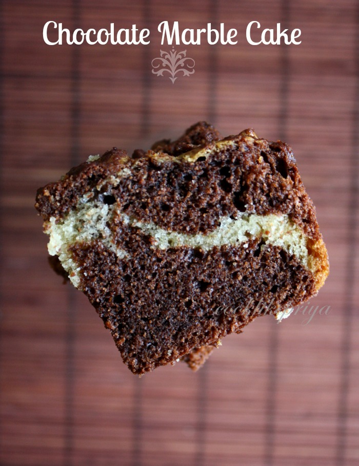 Cook like Priya Eggless Chocolate Vanilla Cake Eggless Marble Cake